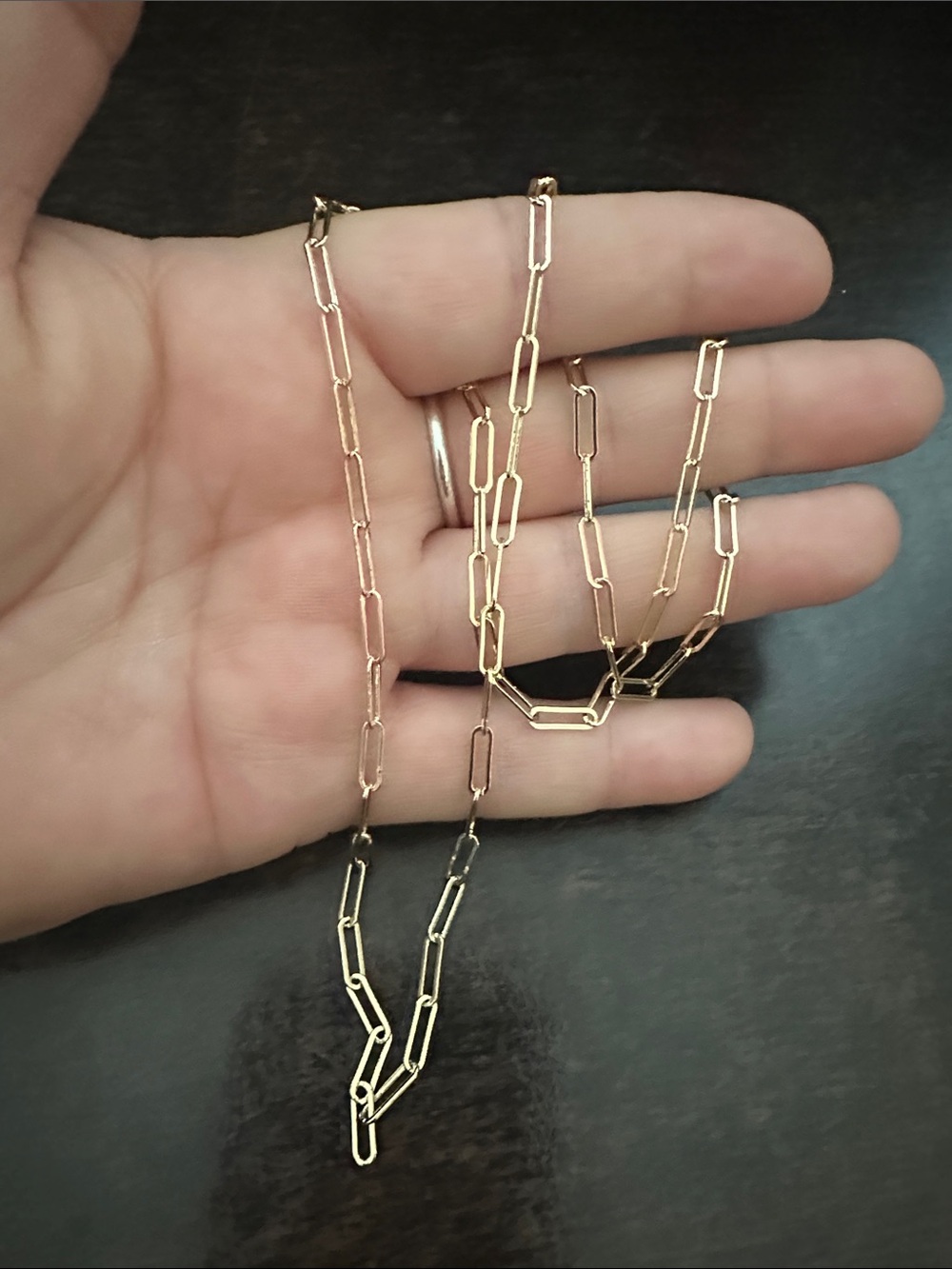 Gold Paperclip Link Necklace - Women's Jewelry